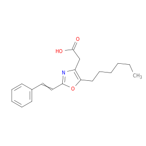 4-Oxazoleacetic acid, 5-hexyl-2-(2-phenylethenyl)-