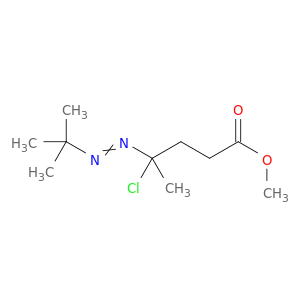 Pentanoic acid, 4-chloro-4-[(1,1-dimethylethyl)azo]-, methyl ester