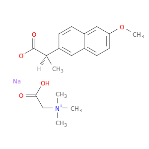 sodium; carboxymethyl-trimethyl-azanium; (2R)-2-(6-methoxynaphthalen-2-yl)propanoate