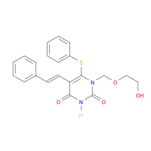 2,4(1H,3H)-Pyrimidinedione,1-[(2-hydroxyethoxy)methyl]-5-[(1Z)-2-phenylethenyl]-6-(phenylthio)-