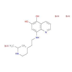 5,6-Quinolinediol,8-[[5-[(1-methylethyl)amino]pentyl]amino]-, hydrobromide (1:3)