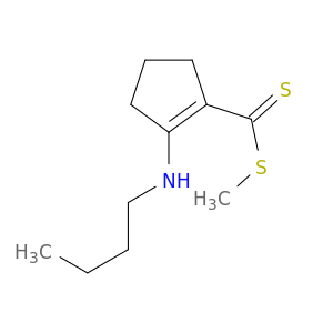 1-Cyclopentene-1-carbodithioic acid, 2-(butylamino)-, methyl ester