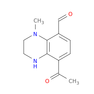 5-Quinoxalinecarboxaldehyde, 8-acetyl-1,2,3,4-tetrahydro-4-methyl-