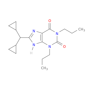 1H-Purine-2,6-dione,8-(dicyclopropylmethyl)-3,9-dihydro-1,3-dipropyl-