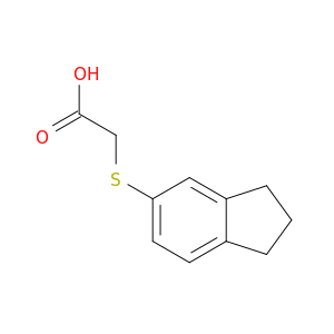 2-(2,3-dihydro-1H-inden-5-ylsulfanyl)acetic Acid