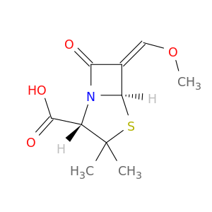 4-Thia-1-azabicyclo[3.2.0]heptane-2-carboxylicacid, 6-(methoxymethylene)-3,3-dimethyl-7-oxo-, (2S,5R,6Z)-