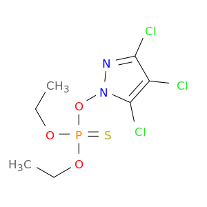 1H-Pyrazole, 3,4,5-trichloro-1-[(diethoxyphosphinothioyl)oxy]-