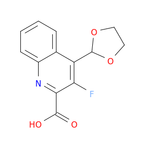 2-Quinolinecarboxylic acid, 4-(1,3-dioxolan-2-yl)-3-fluoro-