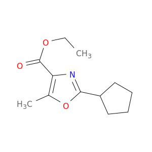 4-Oxazolecarboxylic acid, 2-cyclopentyl-5-methyl-, ethyl ester