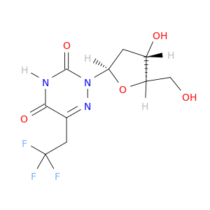 1,2,4-Triazine-3,5(2H,4H)-dione,2-(2-deoxy-b-D-erythro-pentofuranosyl)-6-(2,2,2-trifluoroethyl)-
