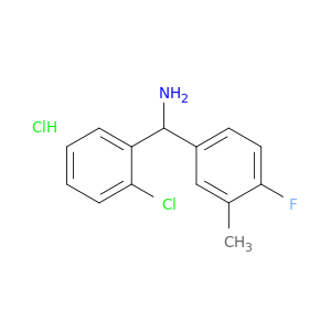 (2-chlorophenyl)(4-fluoro-3-methylphenyl)methanamine hydrochloride