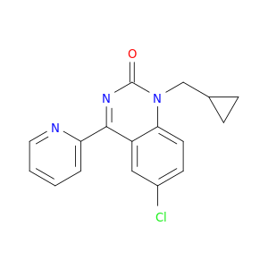 2(1H)-Quinazolinone, 6-chloro-1-(cyclopropylmethyl)-4-(2-pyridinyl)-