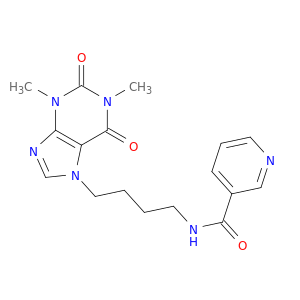 N-(4-(1,2,3,6-TETRAHYDRO-1,3-DIMETHYL-2,6-DIOXO-7H-PURIN-7-YL)BUTYL)-3-PYRIDINECARBOXAMIDE