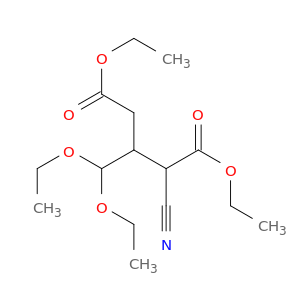 Pentanedioic acid, 2-cyano-3-(diethoxymethyl)-, diethyl ester