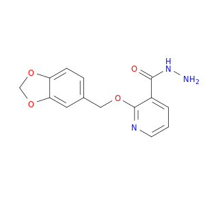3-Pyridinecarboxylic acid, 2-(1,3-benzodioxol-5-ylmethoxy)-, hydrazide