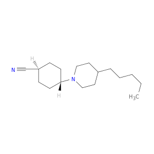 Cyclohexanecarbonitrile, 4-(4-pentyl-1-piperidinyl)-, trans-