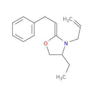 Oxazolidine, 4-ethyl-2-(2-phenylethylidene)-3-(2-propenyl)-, (Z)-