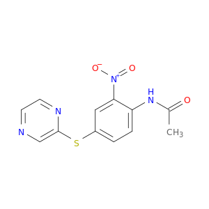Acetamide, N-[2-nitro-4-(pyrazinylthio)phenyl]-