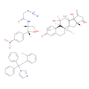 2-azido-N-[(1R,2R)-1,3-dihydroxy-1-(4-nitrophenyl)propan-2-yl]acetamide; 1-[(2-chlorophenyl)-diphenyl-methyl]imidazole; (8S,10S,11S,13S,14S,16R,17R)-9-fluoro-11,17-dihydroxy-17-(2-hydroxyacetyl)-10,13,16-trimethyl-6,7,8,11,12,14,15,16-octahydrocyclopenta[