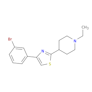 Piperidine, 4-[4-(3-bromophenyl)-2-thiazolyl]-1-ethyl-