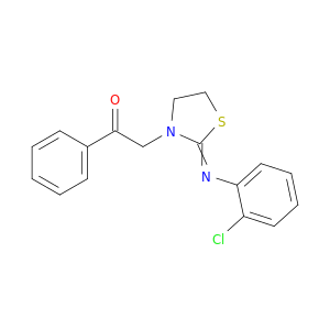 Ethanone, 2-[2-[(2-chlorophenyl)imino]-3-thiazolidinyl]-1-phenyl-