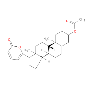 21-Nor-5b-chola-20(22),23-diene-24-carboxylicacid, 3a,20-dihydroxy-, d-lactone, acetate (8CI)