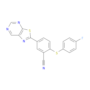 Benzonitrile, 2-[(4-fluorophenyl)thio]-5-thiazolo[5,4-d]pyrimidin-2-yl-