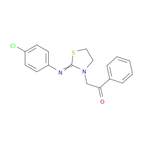 Ethanone, 2-[2-[(4-chlorophenyl)imino]-3-thiazolidinyl]-1-phenyl-