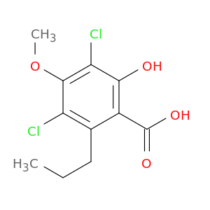 3,5-Dichloro-2-hydroxy-4-methoxy-6-n-propylbenzoic acid