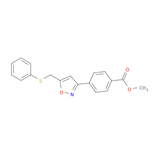 Benzoic acid, 4-[5-[(phenylthio)methyl]-3-isoxazolyl]-, methyl ester