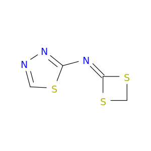 1,3,4-Thiadiazol-2-amine, N-1,3-dithietan-2-ylidene-