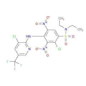 Benzenesulfonamide, 2-chloro-4-[[3-chloro-5-(trifluoromethyl)-2-pyridinyl]amino]-N,N-diethyl-3,5-dinitro-