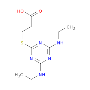 Propanoic acid, 3-[[4,6-bis(ethylamino)-1,3,5-triazin-2-yl]thio]-