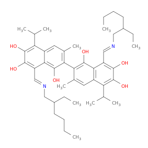 8-{(E)-[(2-ETHYLHEXYL)IMINO]METHYL}-8'-{(Z)-[(2-ETHYLHEXYL)IMINO]METHYL}-5,5'-DIISOPROPYL-3,3'-DIMETHYL-2,2'-BINAPHTHALENE-1,1',6,6',7,7'-HEXOL