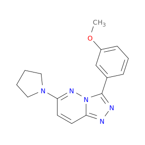1,2,4-Triazolo[4,3-b]pyridazine, 3-(3-methoxyphenyl)-6-(1-pyrrolidinyl)-