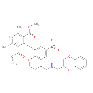 3,5-Pyridinedicarboxylicacid,1,4-dihydro-4-[2-[4-[(2-hydroxy-3-phenoxypropyl)amino]butoxy]-5-nitrophenyl]-2,6-dimethyl-,3,5-dimethyl ester