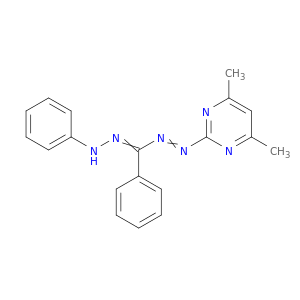 Pyrimidine, 4,6-dimethyl-2-[[phenyl(phenylhydrazono)methyl]azo]-
