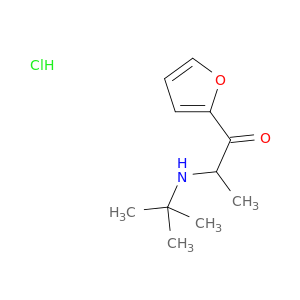 1-Propanone,2-[(1,1-dimethylethyl)amino]-1-(2-furanyl)-, hydrochloride (1:1)