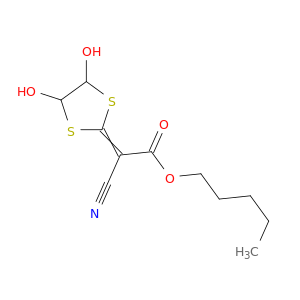 Acetic acid, cyano(4,5-dihydroxy-1,3-dithiolan-2-ylidene)-, pentyl ester