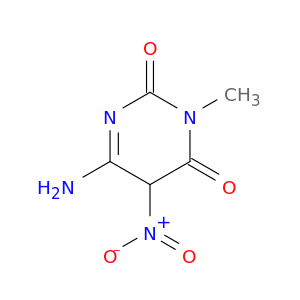 2,4(3H,5H)-Pyrimidinedione, 6-amino-3-methyl-5-nitro-