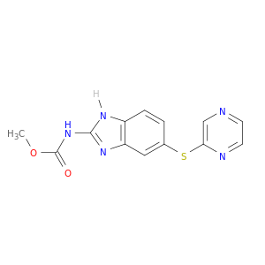 Carbamic acid, [5-(pyrazinylthio)-1H-benzimidazol-2-yl]-, methyl ester