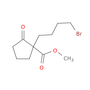 Cyclopentanecarboxylic acid, 1-(4-bromobutyl)-2-oxo-, methyl ester