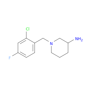 1-[(2-chloro-4-fluorophenyl)methyl]piperidin-3-amine