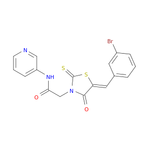 2-[(5Z)-5-[(3-bromophenyl)methylidene]-4-oxo-2-sulfanylidene-thiazolidin-3-yl]-N-pyridin-3-yl-acetamide