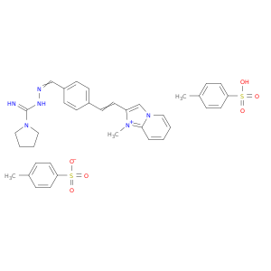 2-(2-(4-(((IMINO-1-PYRROLIDINYLMETHYL)HYDRAZONO)METHYL)PHENYL)VINYL)-1-METHYLIMIDAZO[1,2-A]PYRIDINIUM 4-METHYLBENZENESULFONATE