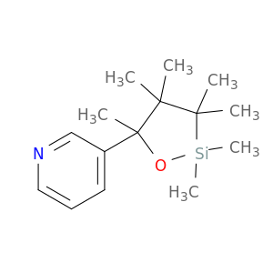 Pyridine, 3-(2,2,3,3,4,4,5-heptamethyl-1-oxa-2-silacyclopent-5-yl)-