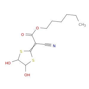 Acetic acid, cyano(4,5-dihydroxy-1,3-dithiolan-2-ylidene)-, hexyl ester