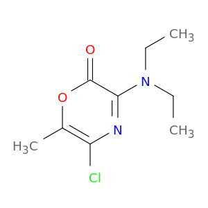 2H-1,4-Oxazin-2-one, 5-chloro-3-(diethylamino)-6-methyl-