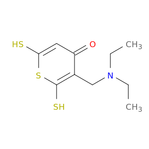4H-Thiopyran-4-one, 3-[(diethylamino)methyl]-2,6-dimercapto-