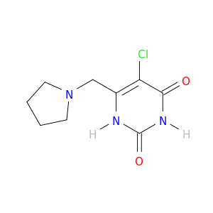 2,4(1H,3H)-Pyrimidinedione, 5-chloro-6-(1-pyrrolidinylmethyl)-
